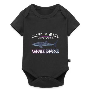 Just a Girl who loves Whale Sharks - Scuba diving - Baby Premium short-sleeve bodysuit - black - Front