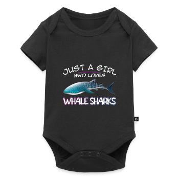 Just a Girl who loves Whale Sharks - Scuba diving - Baby Premium short-sleeve bodysuit - black - Front
