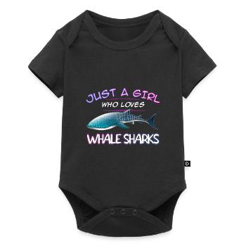 Just a Girl who loves Whale Sharks - Scuba diving - Baby Premium short-sleeve bodysuit - black - Front