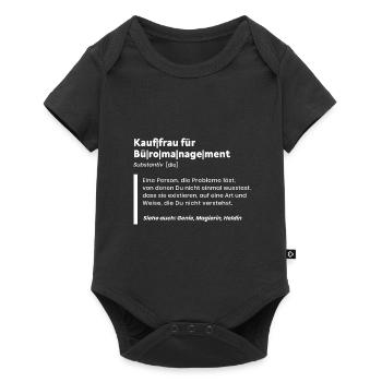 Kauffrau für Büromanagement Definition Handwerker - Baby Premium Kurzarmbody - Schwarz - Vorne