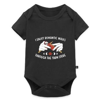 J'apprécie les promenades romantiques dans le magasin de laine - Body à manches courtes Premium Bébé - noir - Devant