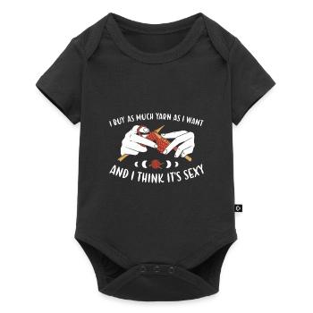 J’achète autant de fil que je veux tricoter - Body à manches courtes Premium Bébé - noir - Devant