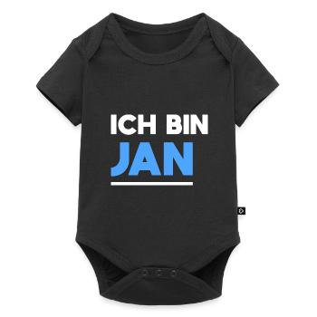Jan Name Spruch für stolze Jans - Baby Premium Kurzarmbody - Schwarz - Vorne