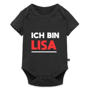 Lisa Name Spruch für stolze Lisas - Baby Premium Kurzarmbody - Schwarz - Vorne