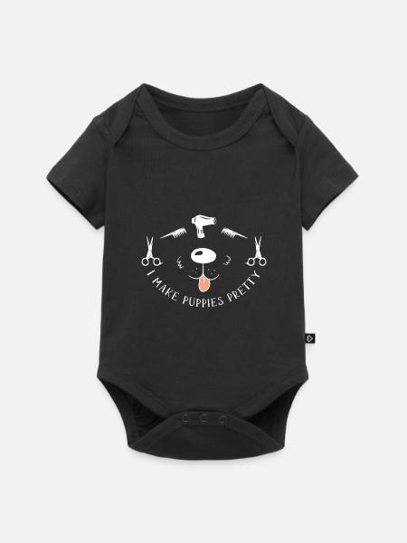 Hundefriseur Hundefrisör - Baby Premium Kurzarmbody - Schwarz