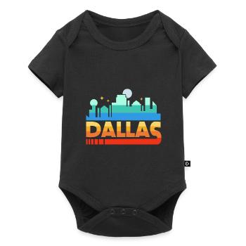 Farbenfrohes Dallas-Design für stolze Texaner - Baby Premium Kurzarmbody - Schwarz - Vorne