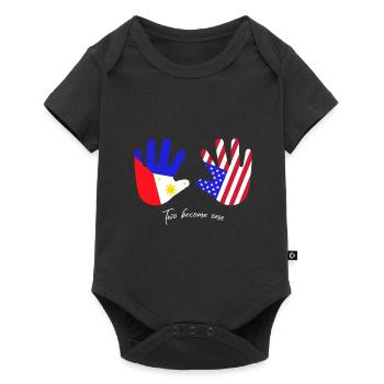 Fil-Am Design für stolze Pinoys - Baby Premium Kurzarmbody - Schwarz - Vorne