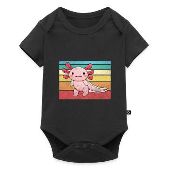 Design rétro d’axolotl pour les amateurs d’axolotl - Body à manches courtes Premium Bébé - noir - Devant