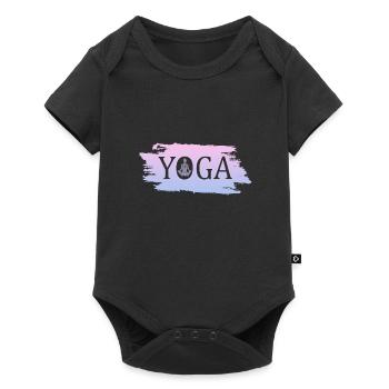 Yoga - Baby Premium Kurzarmbody - Schwarz - Vorne