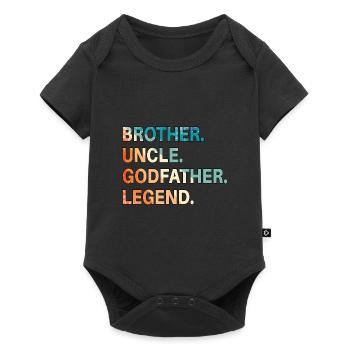 Brother Uncle Godfather Legend Funny Humor Design - Baby Premium short-sleeve bodysuit - black - Front