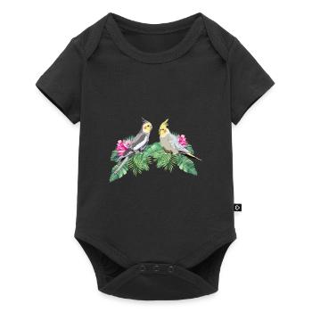 Perruche perruche calopsitte - Body à manches courtes Premium Bébé - noir - Devant
