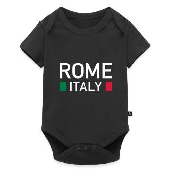 Rome, Italy (two squares) - Baby Premium short-sleeve bodysuit - black - Front