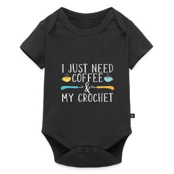 Coffee & Crochet - Baby Premium short-sleeve bodysuit - black - Front