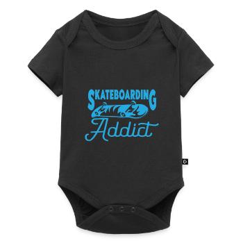 Skateboard Skateboard Skateboarder Patinage - Body à manches courtes Premium Bébé - noir - Devant