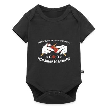 Soyez toujours vous-même Soyez toujours un tricoteur - Body à manches courtes Premium Bébé - noir - Devant