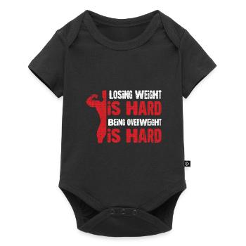 Bodybuilding Weight Training Fitness Muscle Building - Baby Premium short-sleeve bodysuit - black - Front
