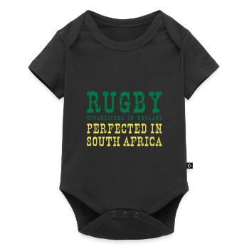 Rugby Perfected In South Africa Rugby - Baby Premium Kurzarmbody - Schwarz - Vorne