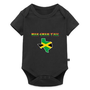 Jamaikanisch-texanisches Design für Einwanderer - Baby Premium Kurzarmbody - Schwarz - Vorne