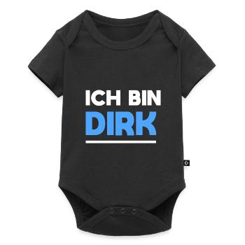 Dirk Name Spruch für stolze Dirks - Baby Premium Kurzarmbody - Schwarz - Vorne