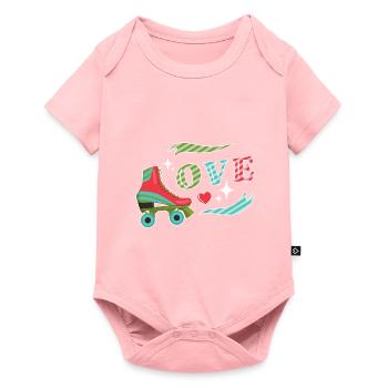 Patin à roulettes Patins à roues alignées - Body à manches courtes Premium Bébé - rose - Devant
