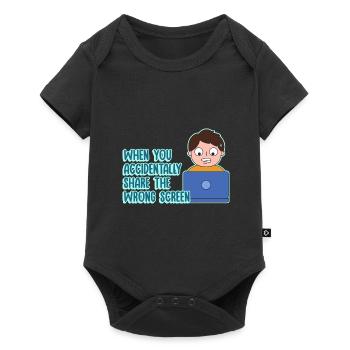 Work Screen Sharing Joke Design for Proud Pinoys - Baby Premium short-sleeve bodysuit - black - Front