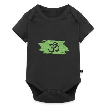 Om - Baby Premium Kurzarmbody - Schwarz - Vorne