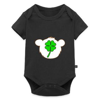 Happy cute bears Kleeblatt - Baby Premium Kurzarmbody - Schwarz - Vorne