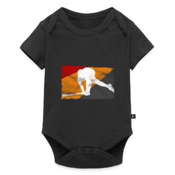 Cadeau pour joueur de hockey sur gazon - Body à manches courtes Premium Bébé - noir - Devant