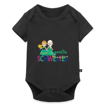 big sister girl bouquet - Baby Premium short-sleeve bodysuit - black - Front
