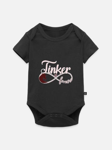 Tinker Pferde Pony Unendlichkeit Symbol - Baby Premium Kurzarmbody - Schwarz