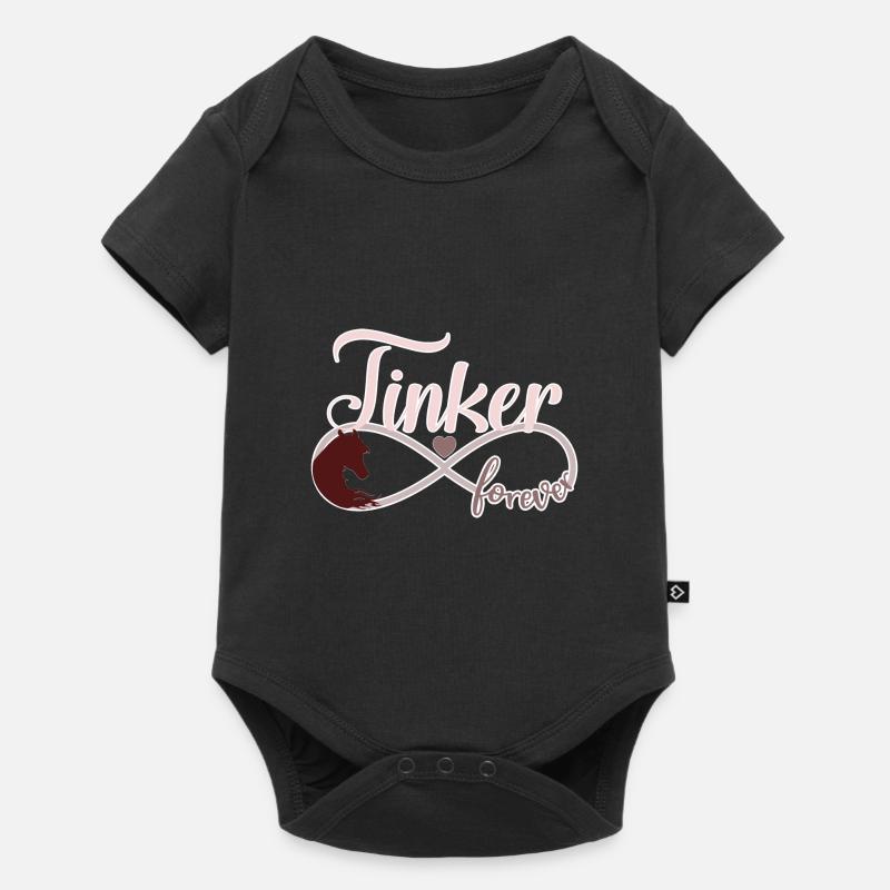 Tinker Pferde Pony Unendlichkeit Symbol - Baby Premium Kurzarmbody - Schwarz
