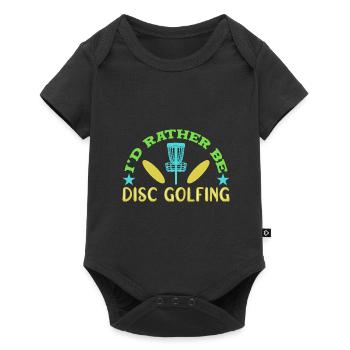 Disc Golf Frisbee - Baby Premium short-sleeve bodysuit - black - Front