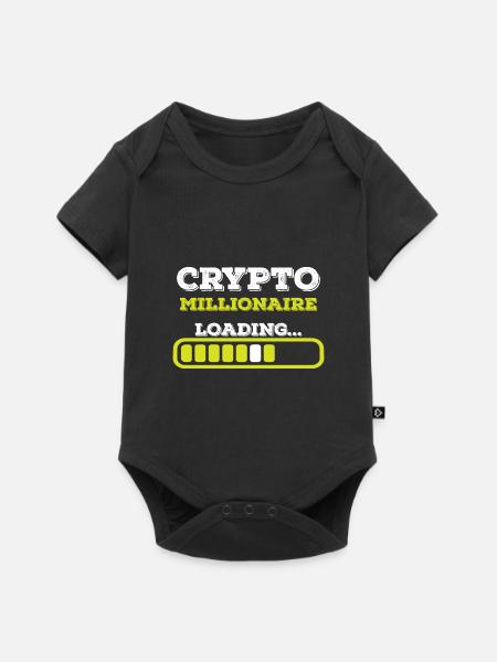 Krypto Bitcoin Bitcoins Crypto Blockchain - Baby Premium Kurzarmbody - Schwarz