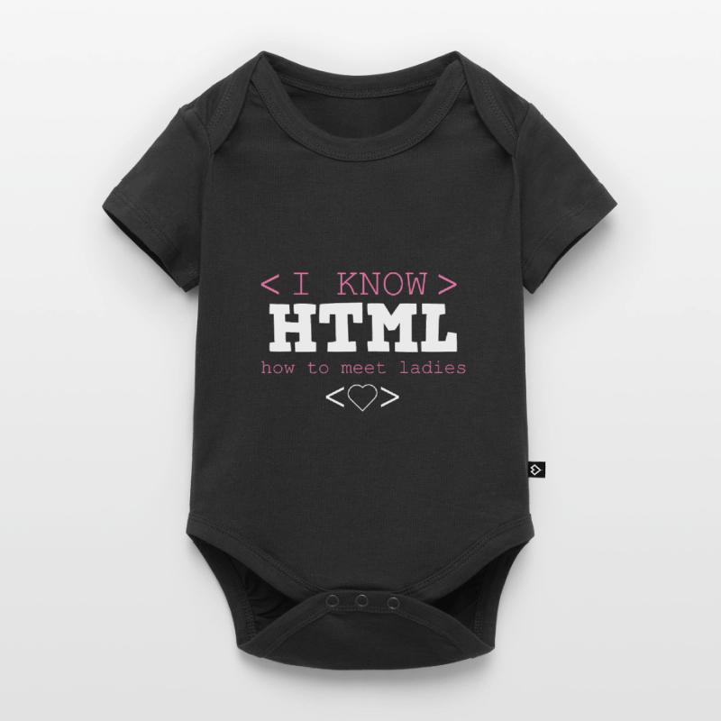 HTML Editor Hypertext Markup Language Web Document Baby Premium short-sleeve bodysuit