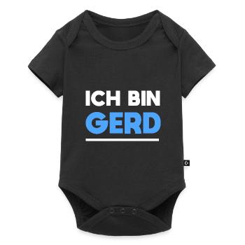 Gerd Name Spruch für stolze Gerds - Baby Premium Kurzarmbody - Schwarz - Vorne