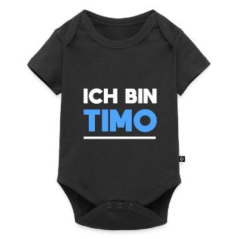 Timo Name Spruch für stolze Timos - Baby Premium Kurzarmbody - Schwarz - Vorne