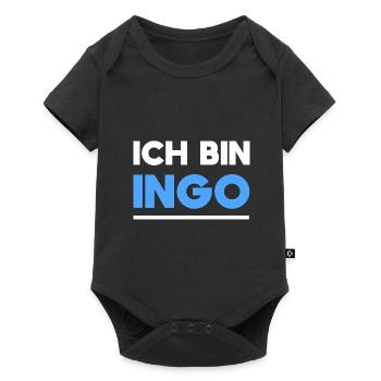 Ingo Name Spruch für stolze Ingos - Baby Premium Kurzarmbody - Schwarz - Vorne