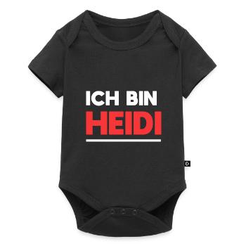 Heidi Name Spruch für stolze Heidis - Baby Premium Kurzarmbody - Schwarz - Vorne