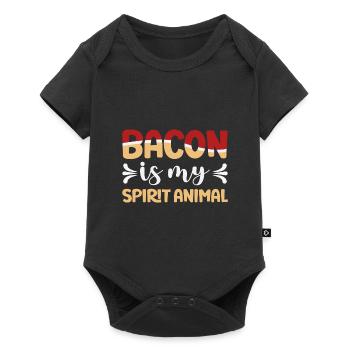 Bacon is my spirit animal- Grillmeister-BQQ - Baby Premium short-sleeve bodysuit - black - Front