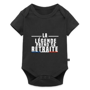 La Légende Prend Sa Retraite - Body à manches courtes Premium Bébé - noir - Devant