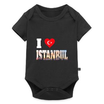 I love istanbul - ich liebe Istanbul - Baby Premium short-sleeve bodysuit - black - Front