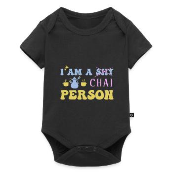 Chai Latte Tea Drink tea drinkers - Baby Premium short-sleeve bodysuit - black - Front
