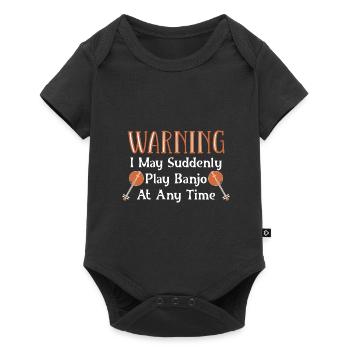 Banjo play banjo player music instrument - Baby Premium short-sleeve bodysuit - black - Front