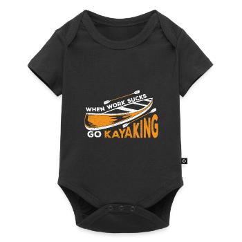 Kayak Boat Canoe Paddle Boat Double Paddle - Baby Premium short-sleeve bodysuit - black - Front
