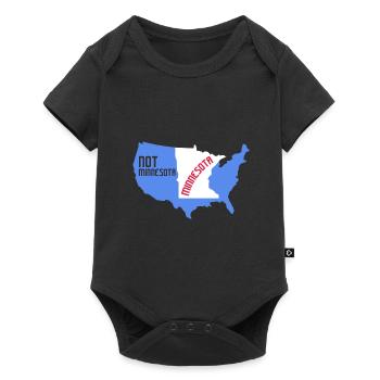 Not Minnesota Kartendesign für stolze Minnesotaner - Baby Premium Kurzarmbody - Schwarz - Vorne