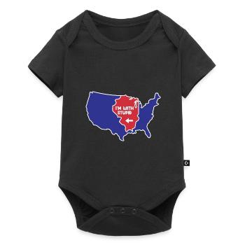 Illinois US Design für patriotische Illinoisaner - Baby Premium Kurzarmbody - Schwarz - Vorne