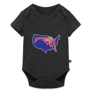 Maryland State Design für patriotische Marylander - Baby Premium Kurzarmbody - Schwarz - Vorne