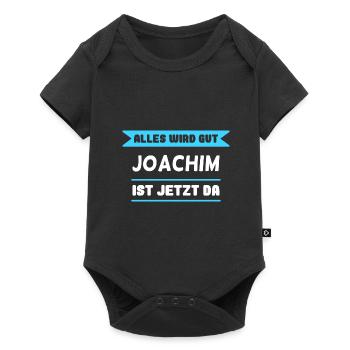 Joachim Name Design für stolze Joachims - Baby Premium Kurzarmbody - Schwarz - Vorne
