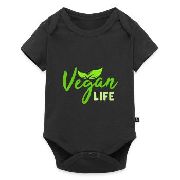 Vegan lifestyle for proud vegans - Baby Premium short-sleeve bodysuit - black - Front