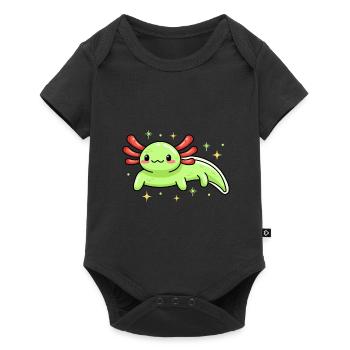 Axolotl fluorescent vert pour les fans d’axolotl - Body à manches courtes Premium Bébé - noir - Devant